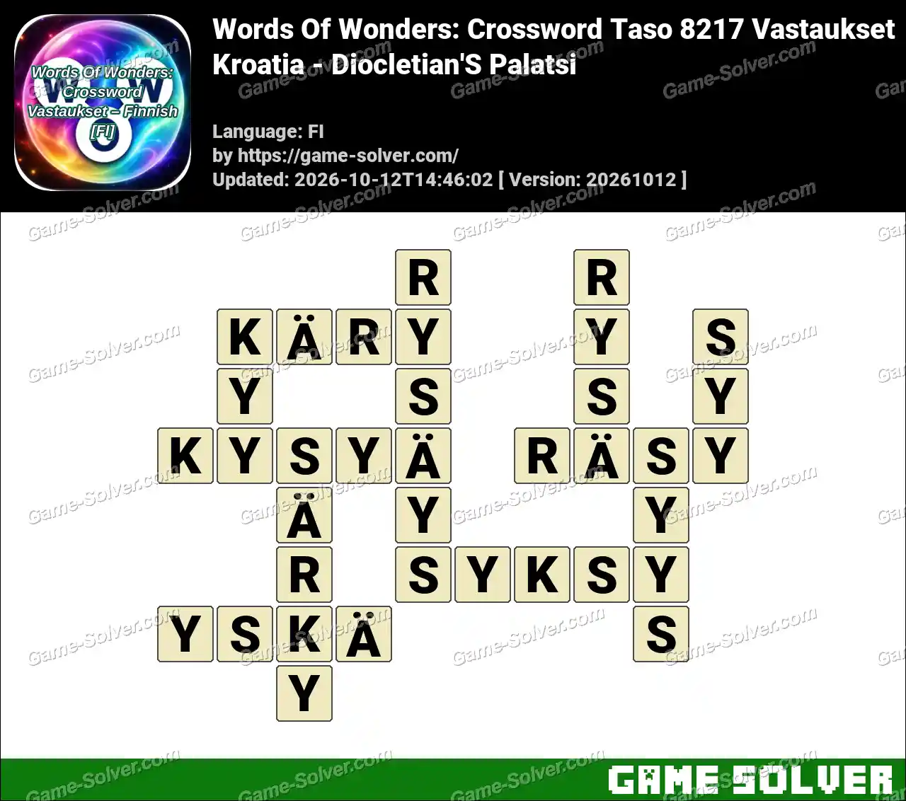 Words Of Wonders: Crossword Taso 8217 Vastaukset – Kroatia – Diocletian’S Palatsi